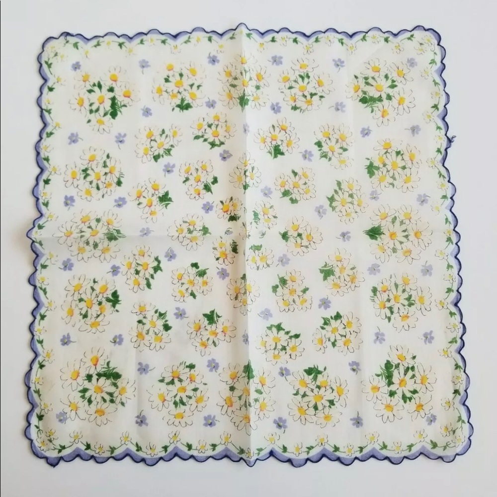 VINTAGE Ladies Floral Handkerchief